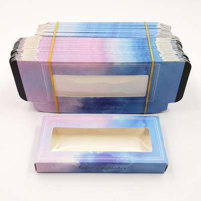 Holographic shiny beautiful 25MM 27MM eyelash box can be customized