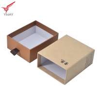 Recycle kraft paper sliding drawer gift box packaging,wholesale cheap handmade sleeve brown luxury soap  packaging