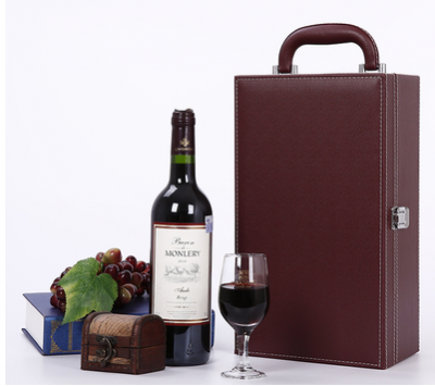 china Waimaotong PU Leather Wine Box,Wine Case,Leather Wine Carrier