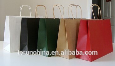 factory price machine made company names of paper bags with handles