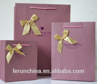 Mini new year sealable gift paper bag with butterfly organza