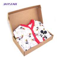 Wholesale Custom Size Two-Sided Printing Brown Folding Clothes Shipping Packaging Express Corrugated Mailer Paper Box